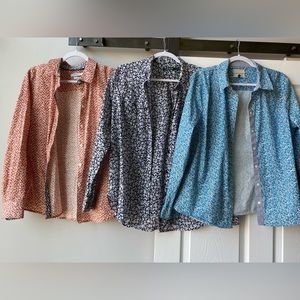3, button- up blouses, Ralph Lauren, XL
